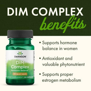 DIM Complex - Hormonų Balansas - 100 mg - N30 - Swanson - Vaistine1.lt