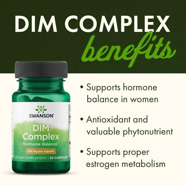 DIM Complex - Hormonų Balansas - 100 mg - N30 - Swanson - Vaistine1.lt