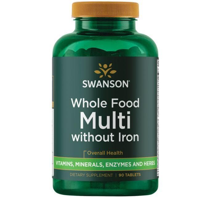 Whole Food Multi without Iron - N90 - Natūralus maistas su vitaminais be geležies - Swanson - Vaistine1.lt